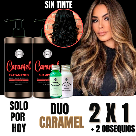 DUO CARAMEL MATIZ (SHAMPOO + TRATAMIENTO Y 2 OBSEQUIOS)