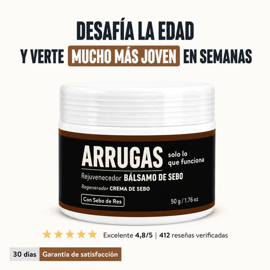 ARRUGAS Bálsamo de Sebo de Res 50 g — desafía la edad y verte mucho más joven