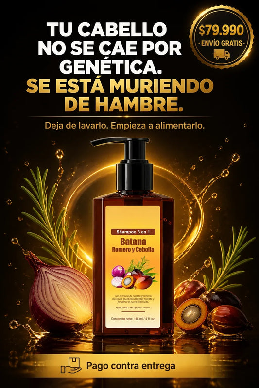Shampoo 3 en 1 Batana, Romero y Cebolla